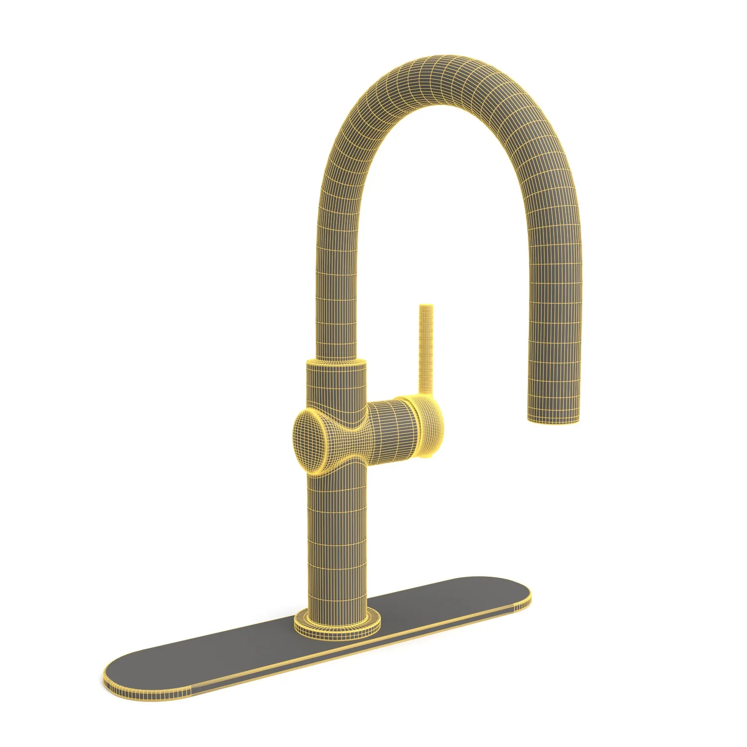 Crue Single Handle Bar Sink Faucet PBR 3D Model_07